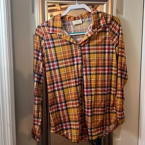 Bobbie b brooks ladies size Medium button up flannel